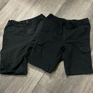 Black cargo shortsorts boys size 10